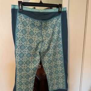 XL EUC Kari Traa Turquoise Capri baselayer bottoms